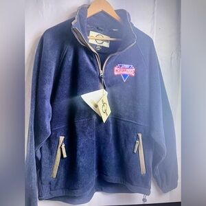 North End Mens All Climate Warm Thick Fleece Pullover Sweater Jacket Blue L NWT